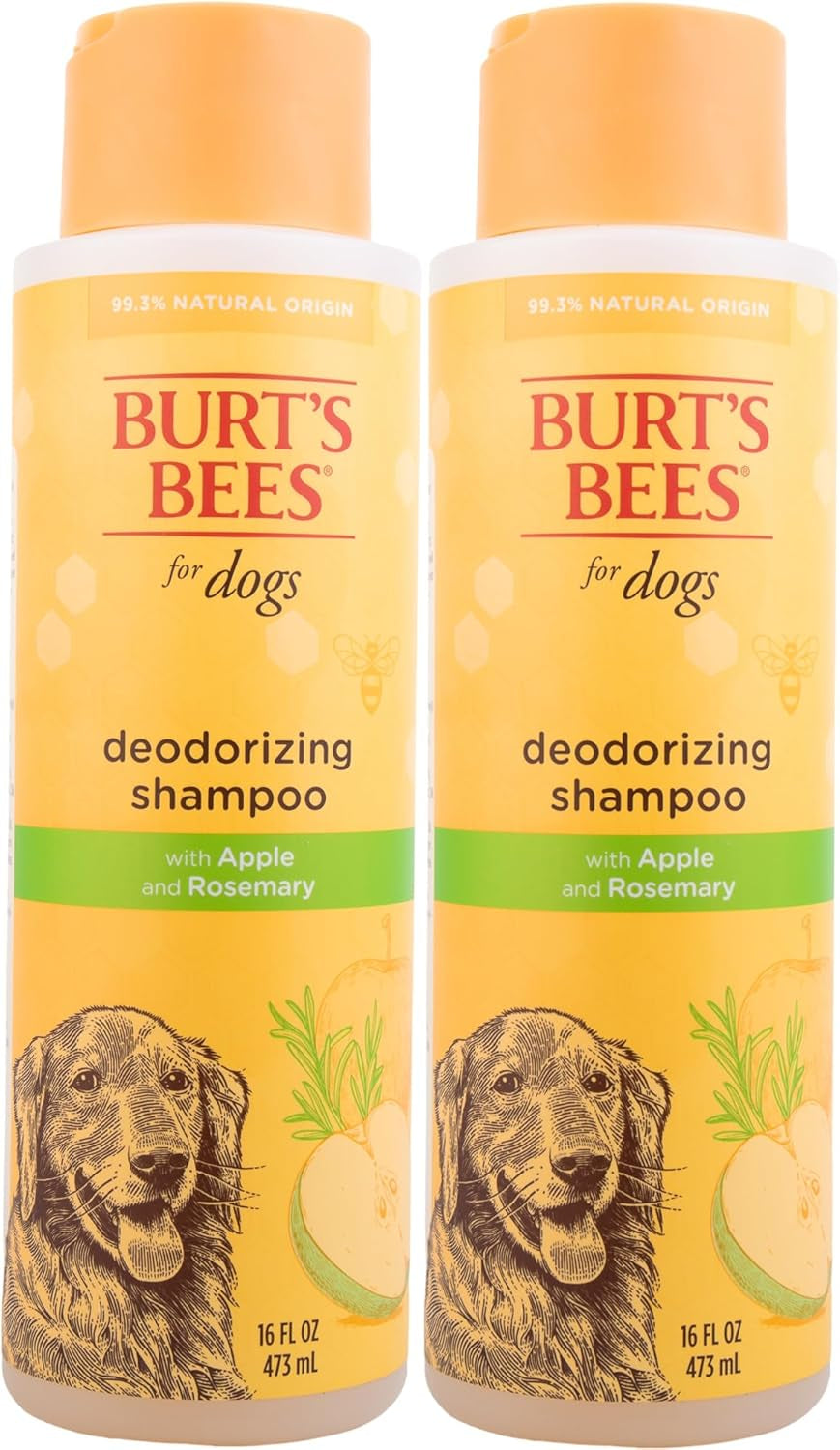 Burt'S Bees for Dogs Deodorizing Dog Shampoo and Dog Deodorizing Spray, Apple & Rosemary Dog Shampoo, Natural Dog Shampoo, Puppy Shampoo, Dog Bathing Supplies, Dog Wash, Pet Shampoo