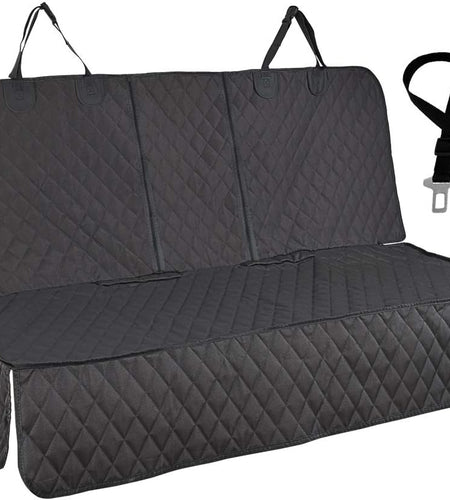 Honest Dog Car Seat Covers with Mesh Window, Side Flap for Cars, Trucks, and Suv'S - Waterproof & Nonslip Pet Seat Cover for Backseat(Black, 57”W X 47”L)