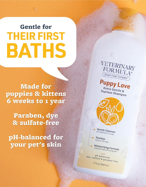Load image into Gallery viewer, Solutions Puppy Love Extra Gentle Tearless Shampoo,17 Oz – Safe for Puppies over 6 Weeks –Puppy Shampoo with Fresh Scent,Long-Lasting Clean – Cleanses without Drying Delicate Skin
