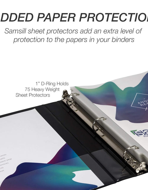 Load image into Gallery viewer, Durable 1 Inch D Ring Black Binder/Customizable Clear View Binder/Bulk Binder 12 Pack/Black 3 Ring Binder/One Inch Binder
