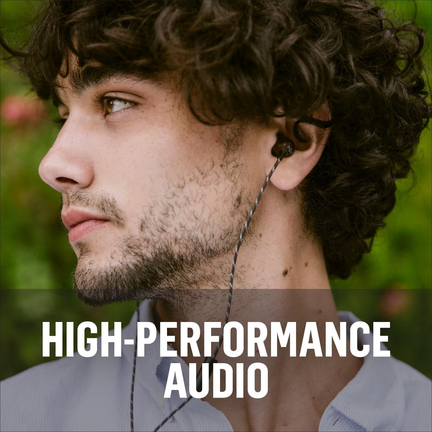 Smile Jamaica Wired: Wired Earphones with Microphone, Noise Isolating Design, and Sustainable Materials, Brass