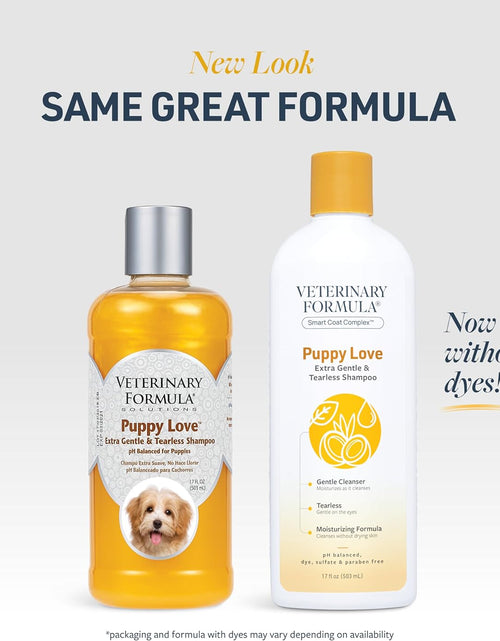 Load image into Gallery viewer, Solutions Puppy Love Extra Gentle Tearless Shampoo,17 Oz – Safe for Puppies over 6 Weeks –Puppy Shampoo with Fresh Scent,Long-Lasting Clean – Cleanses without Drying Delicate Skin
