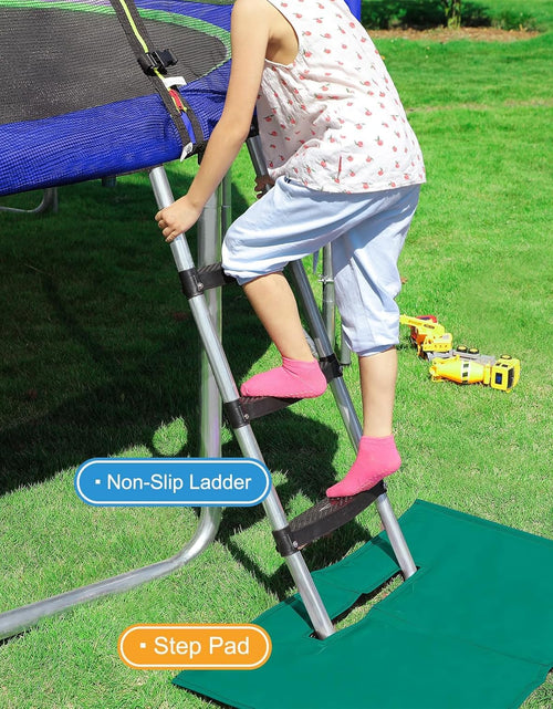 Load image into Gallery viewer, 15 14 12 10 8FT Trampoline for Kids with Safety Enclosure Net 425LBS Weight Capacity Outdoor Backyards Trampolines with Non-Slip Ladder All Accessories for Children Adults Family
