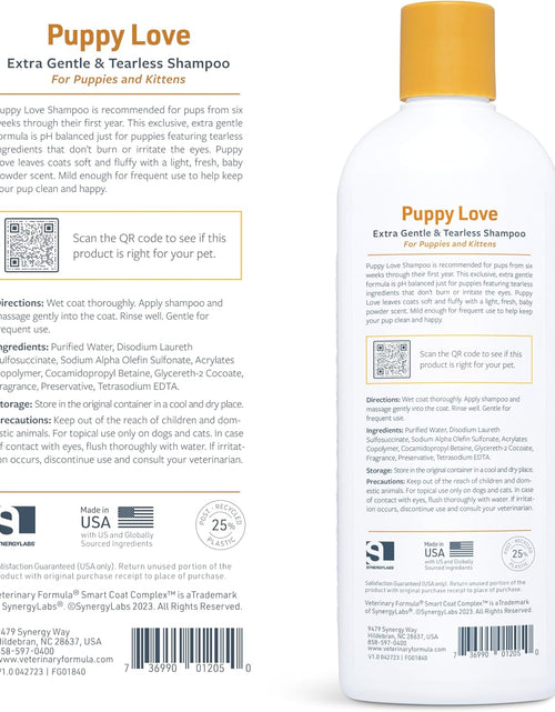 Load image into Gallery viewer, Solutions Puppy Love Extra Gentle Tearless Shampoo,17 Oz – Safe for Puppies over 6 Weeks –Puppy Shampoo with Fresh Scent,Long-Lasting Clean – Cleanses without Drying Delicate Skin
