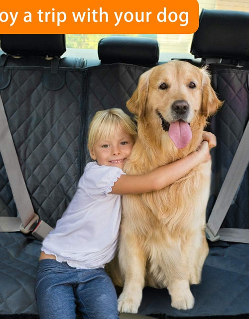 Load image into Gallery viewer, Honest Dog Car Seat Covers with Mesh Window, Side Flap for Cars, Trucks, and Suv'S - Waterproof &amp; Nonslip Pet Seat Cover for Backseat(Black, 57”W X 47”L)

