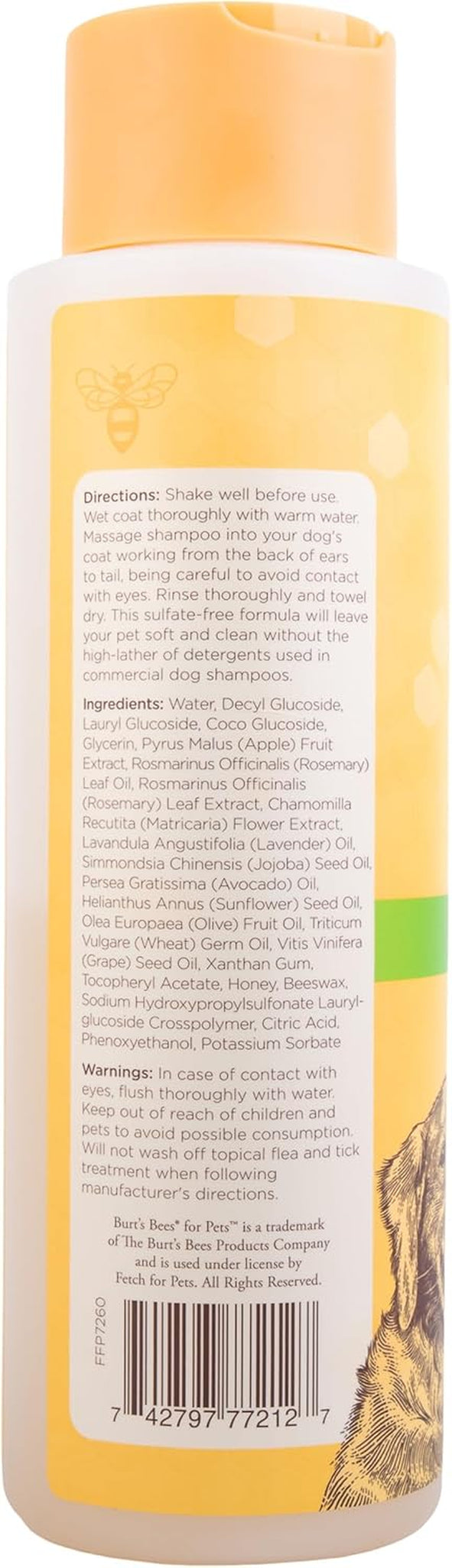 Burt'S Bees for Dogs Deodorizing Dog Shampoo and Dog Deodorizing Spray, Apple & Rosemary Dog Shampoo, Natural Dog Shampoo, Puppy Shampoo, Dog Bathing Supplies, Dog Wash, Pet Shampoo