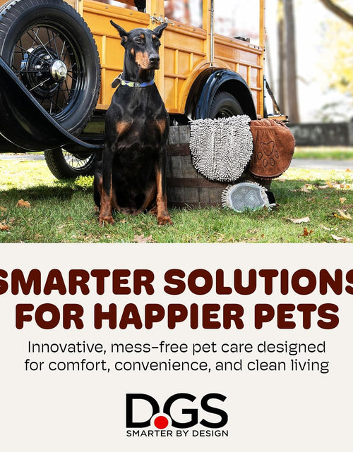 Load image into Gallery viewer, Shammy Dog Towels for Drying Dogs - Heavy Duty Soft Microfiber Bath Towel - Super Absorbent, Quick Drying, &amp; Machine Washable - Must Have Dog &amp; Cat Bathing Supplies | Grey 13X31
