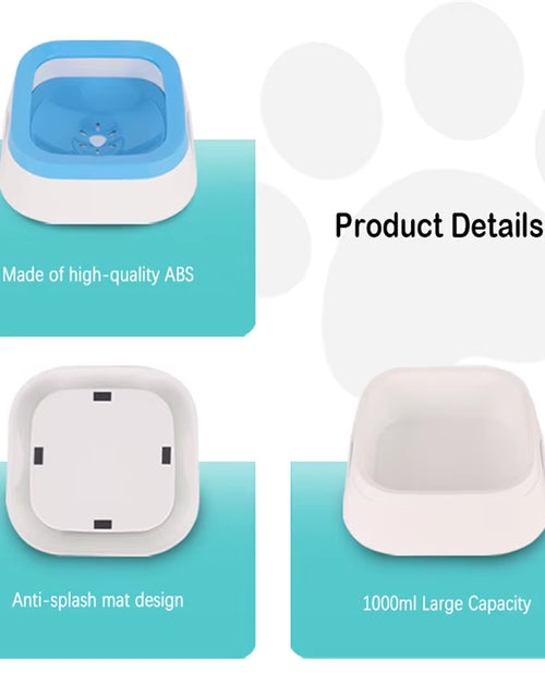 Load image into Gallery viewer, Dog Drinking Water Bowl Floating Non-Wetting Mouth Cat Bowl without Spill Drinking Water Dispenser Plastic Anti-Over Dog Bowl
