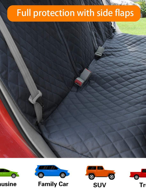 Load image into Gallery viewer, Honest Dog Car Seat Covers with Mesh Window, Side Flap for Cars, Trucks, and Suv'S - Waterproof &amp; Nonslip Pet Seat Cover for Backseat(Black, 57”W X 47”L)
