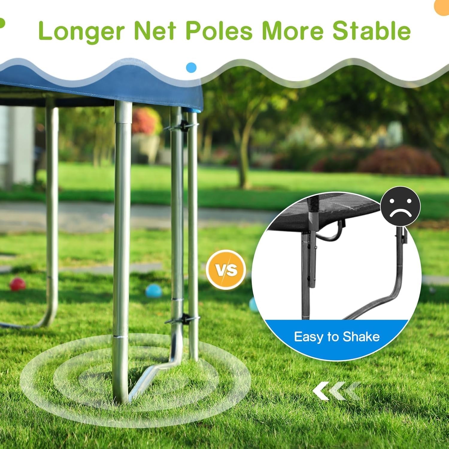 15 14 12 10 8FT Trampoline for Kids with Safety Enclosure Net 425LBS Weight Capacity Outdoor Backyards Trampolines with Non-Slip Ladder All Accessories for Children Adults Family