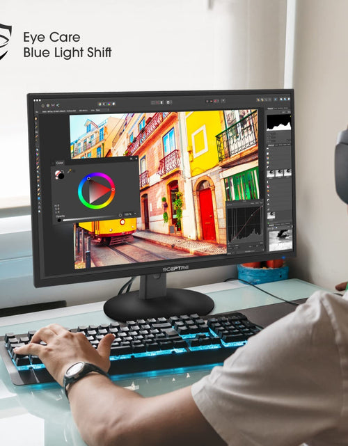 Load image into Gallery viewer, E249W-19203R 24-Inch FHD LED Gaming Monitor 2X HDMI VGA 75Hz Build-In Speakers, Machine Black
