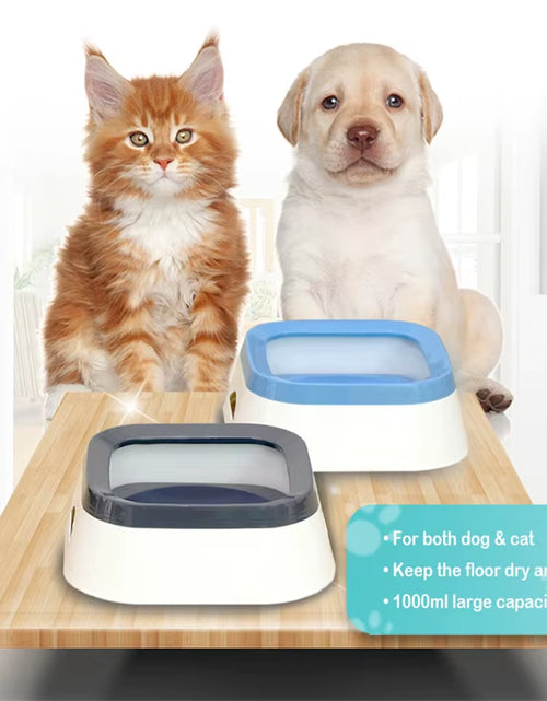 Load image into Gallery viewer, Dog Drinking Water Bowl Floating Non-Wetting Mouth Cat Bowl without Spill Drinking Water Dispenser Plastic Anti-Over Dog Bowl
