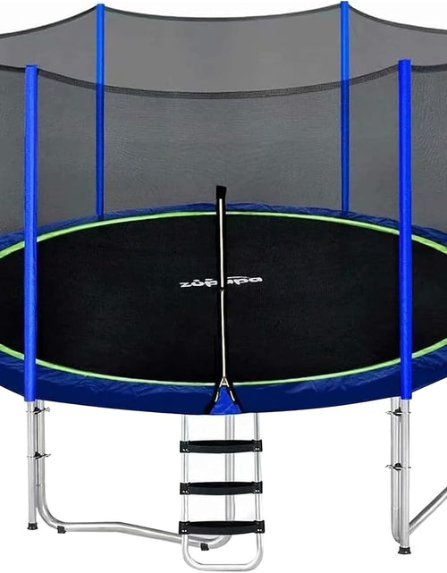 Load image into Gallery viewer, 15 14 12 10 8FT Trampoline for Kids with Safety Enclosure Net 425LBS Weight Capacity Outdoor Backyards Trampolines with Non-Slip Ladder All Accessories for Children Adults Family
