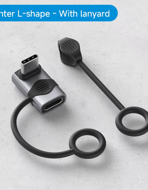 Load image into Gallery viewer, 240W USB C to C Adapter 40Gbps 8K 60Hz 90 Degree Converter USB4 Adapter for Thunderbolt 4/3 Macbook Iphone 17 Pro Tablet
