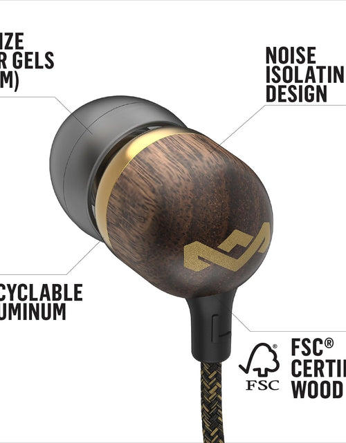 Load image into Gallery viewer, Smile Jamaica Wired: Wired Earphones with Microphone, Noise Isolating Design, and Sustainable Materials, Brass
