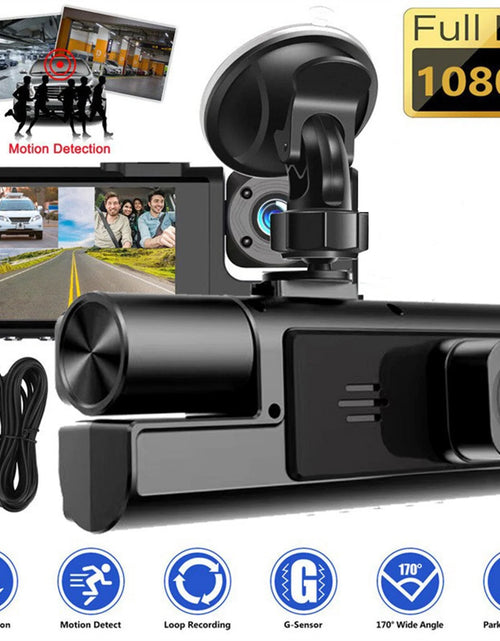 Load image into Gallery viewer, Dash Cam Front and Rear, 1080P FHD DVR Car Driving Recorder 2.0Inch IPS Screen Dashboard Camera 170°Wide Angle, G-Sensor,Parking Monitor,Loop Recording
