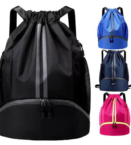 Foldable Waterproof Gym Bag Fitness Backpack Drawstring Shop Pocket Hiking Camping Beach Swimming Men Women Sports Bags