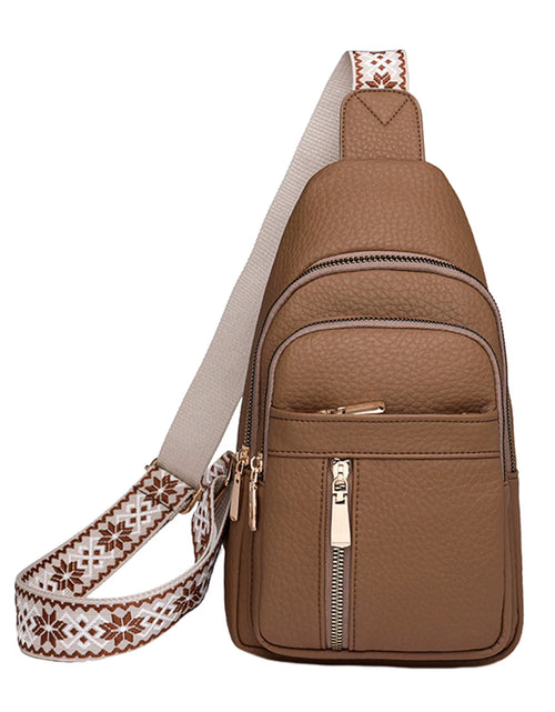 Load image into Gallery viewer, UrbanChic Crossbody – Waterproof PU Leather Chest &amp; Shoulder Bag for Women on the Go
