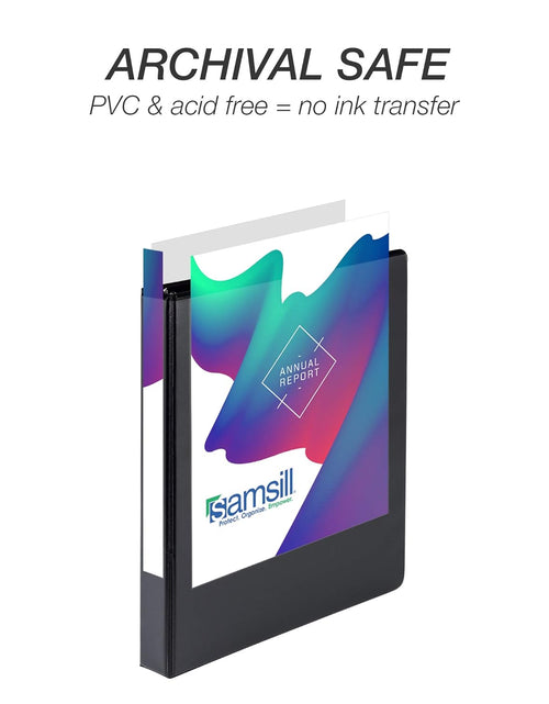 Load image into Gallery viewer, Durable 1 Inch D Ring Black Binder/Customizable Clear View Binder/Bulk Binder 12 Pack/Black 3 Ring Binder/One Inch Binder
