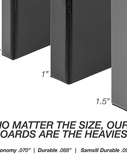 Load image into Gallery viewer, Durable 1 Inch D Ring Black Binder/Customizable Clear View Binder/Bulk Binder 12 Pack/Black 3 Ring Binder/One Inch Binder
